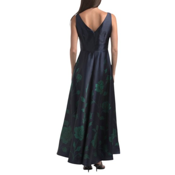 RENE BY RENE RUIZ Sleeveless Floral Border Tea Length Dress - Picture 3 of 4